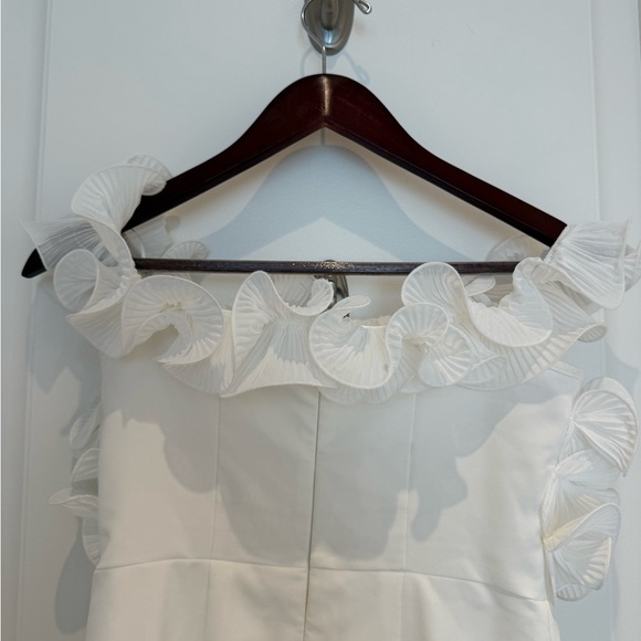 Elegant White Ruffle Dress Zara - Picture 4 of 4